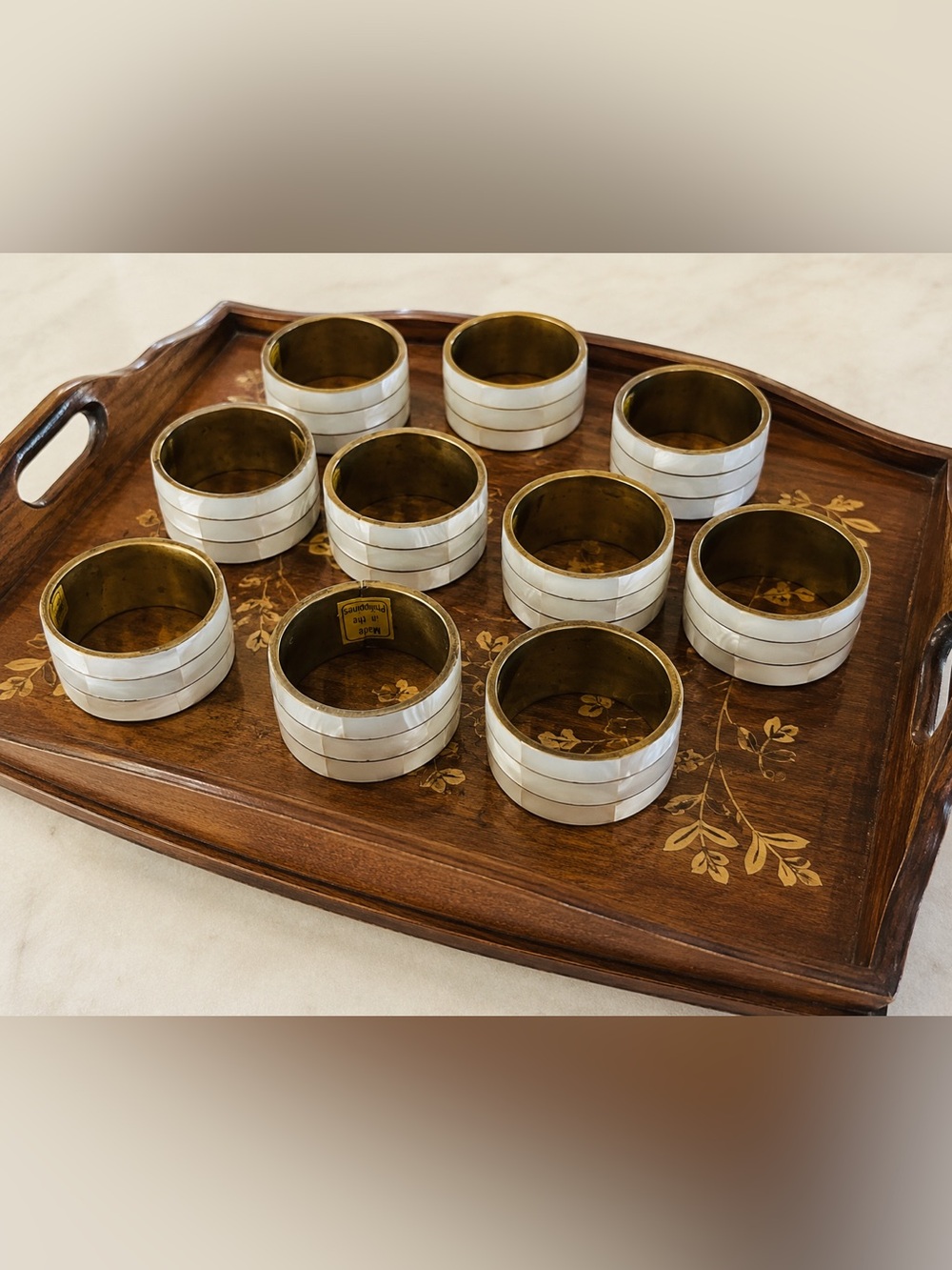 VTG MOP inlay napkin rings (10)